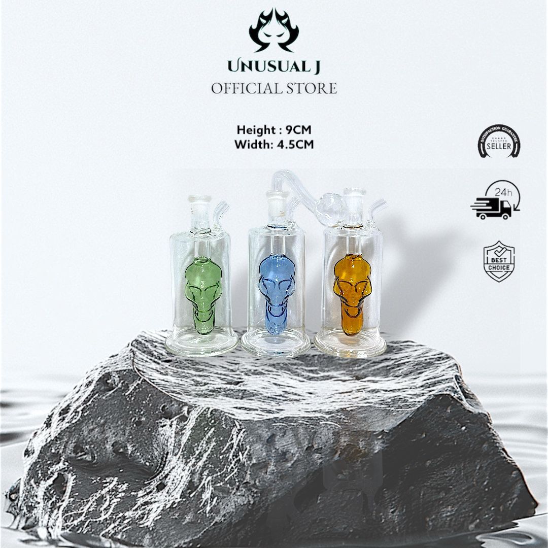 9cm x 4.5cm Inner Skull Cylinder Design Full Set Glass