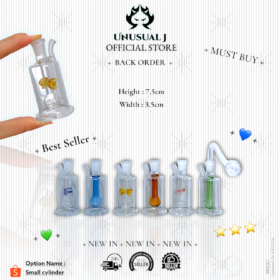 BVS 10 S SET ShopeeOption) 7.5cmx3.5cm BackOrder Small Cylinder Glass Bottle Set